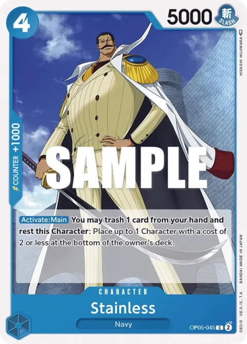 Carte One Piece Stainless OP05-045, extension Awakening of the New Era (sortie anglaise)