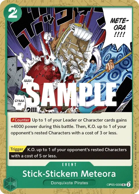 Carte One Piece Stick-Stickem Meteora OP05-039, extension Awakening of the New Era (sortie anglaise)