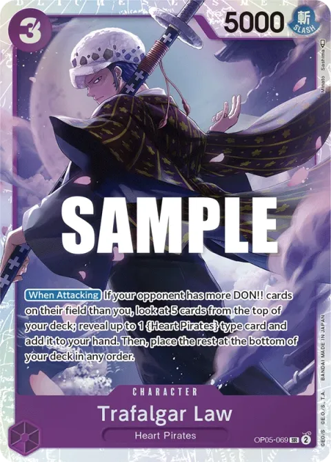 Carte One Piece Trafalgar Law OP05-069, extension Awakening of the New Era (sortie anglaise)