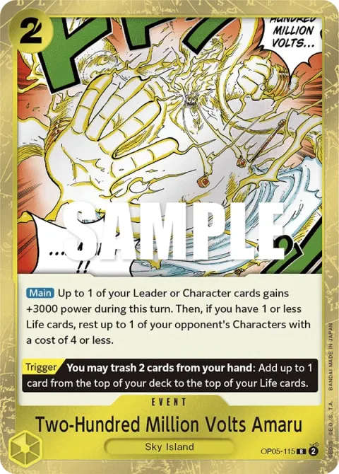 Carte One Piece Two-Hundred Million Volts Amaru OP05-115, extension Awakening of the New Era (sortie anglaise)