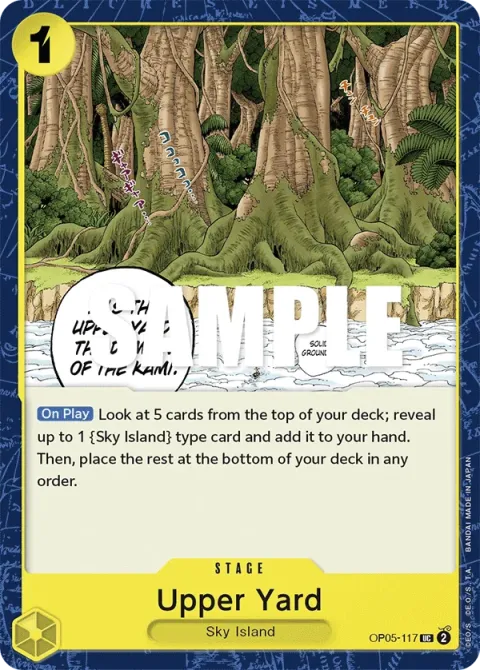 Carte One Piece Upper Yard OP05-117, extension Awakening of the New Era (sortie anglaise)