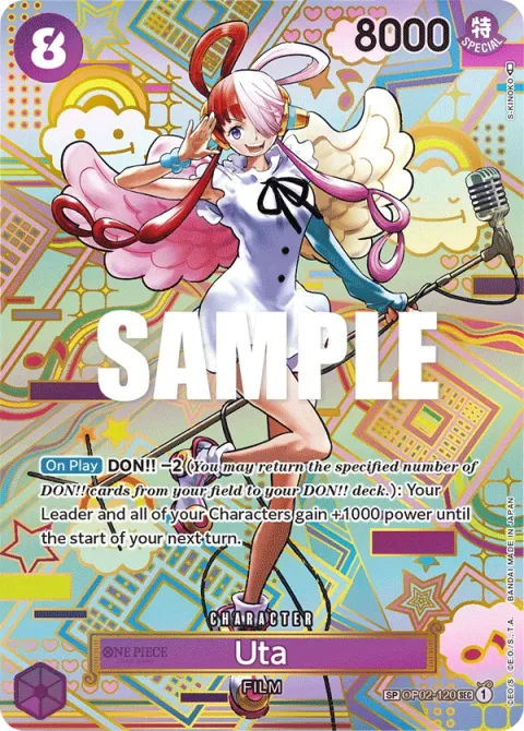 Carte One Piece Uta OP02-120 · parallèle 2, extension Awakening of the New Era (sortie anglaise)