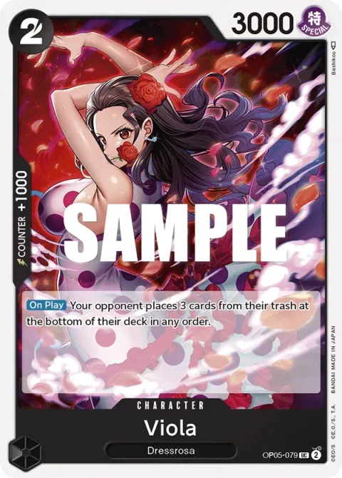 Carte One Piece Viola OP05-079, extension Awakening of the New Era (sortie anglaise)