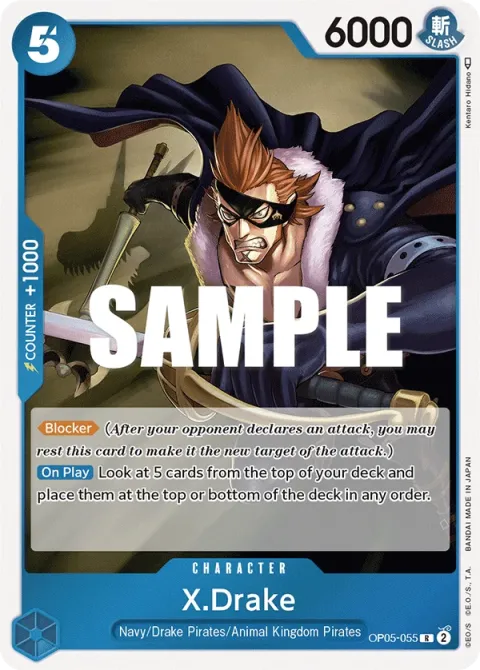 Carte One Piece X.Drake OP05-055, extension Awakening of the New Era (sortie anglaise)
