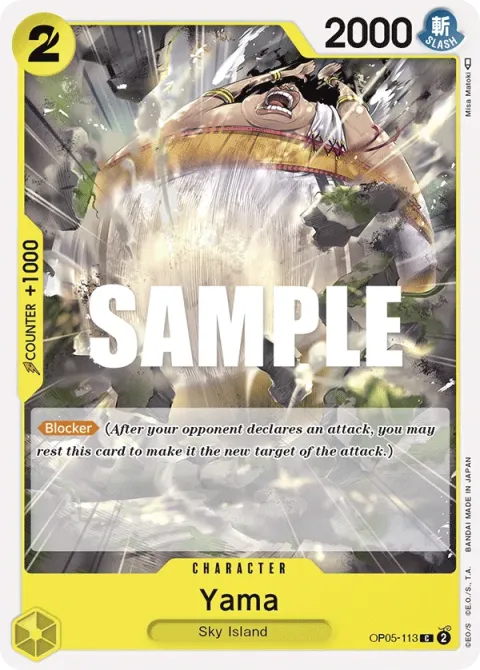 Carte One Piece Yama OP05-113, extension Awakening of the New Era (sortie anglaise)