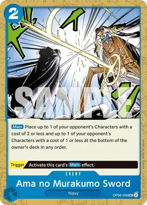 Carte One Piece Ama no Murakumo Sword OP06-056, extension Wings of the Captain (sortie anglaise)