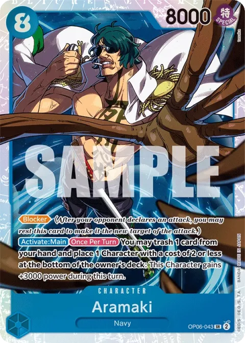 Carte One Piece Aramaki OP06-043, extension Wings of the Captain (sortie anglaise)