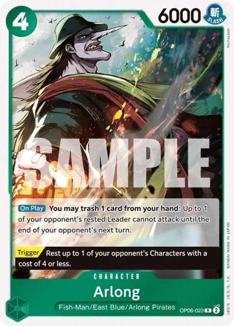 Carte One Piece Arlong OP06-023, extension Wings of the Captain (sortie anglaise)