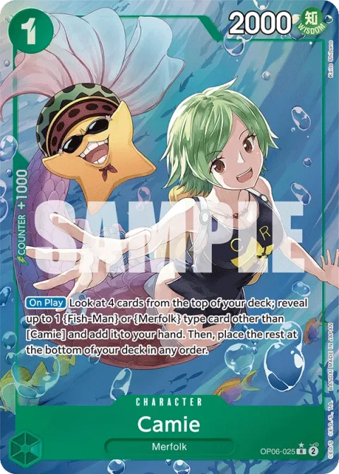 Carte One Piece Camie OP06-025 · parallèle, extension Wings of the Captain (sortie anglaise)