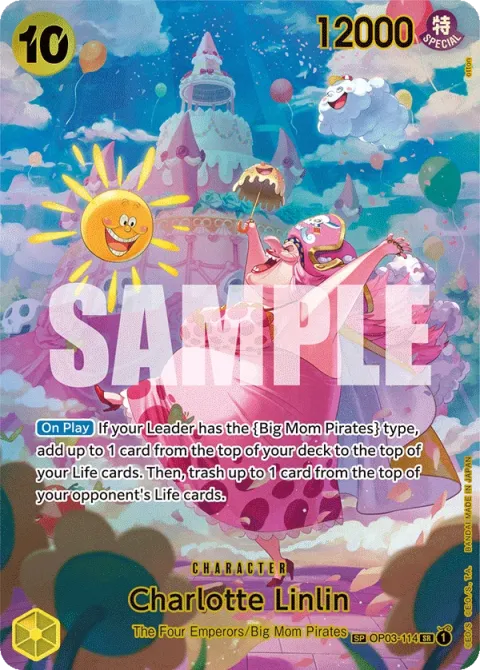 Carte One Piece Charlotte Linlin OP03-114 · parallèle 2, extension Wings of the Captain (sortie anglaise)