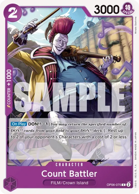 Carte One Piece Count Battler OP06-075, extension Wings of the Captain (sortie anglaise)