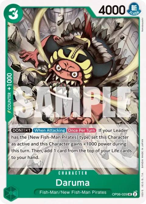 Carte One Piece Daruma OP06-029, extension Wings of the Captain (sortie anglaise)