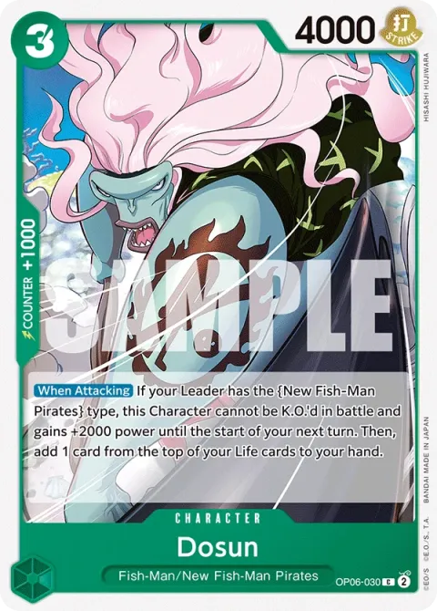 Carte One Piece Dosun OP06-030, extension Wings of the Captain (sortie anglaise)