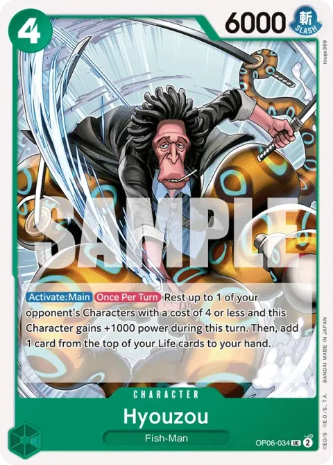 Carte One Piece Hyouzou OP06-034, extension Wings of the Captain (sortie anglaise)