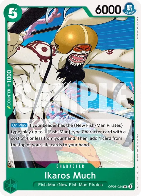 Carte One Piece Ikaros Much OP06-024, extension Wings of the Captain (sortie anglaise)