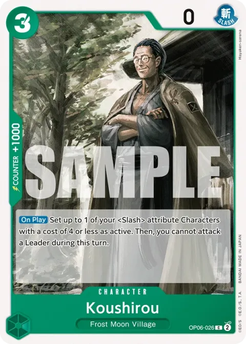 Carte One Piece Koushirou OP06-026, extension Wings of the Captain (sortie anglaise)