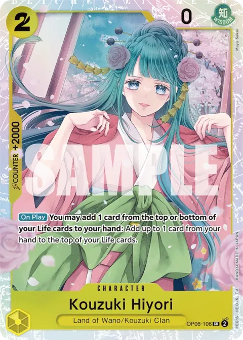 Carte One Piece Kouzuki Hiyori OP06-106, extension Wings of the Captain (sortie anglaise)