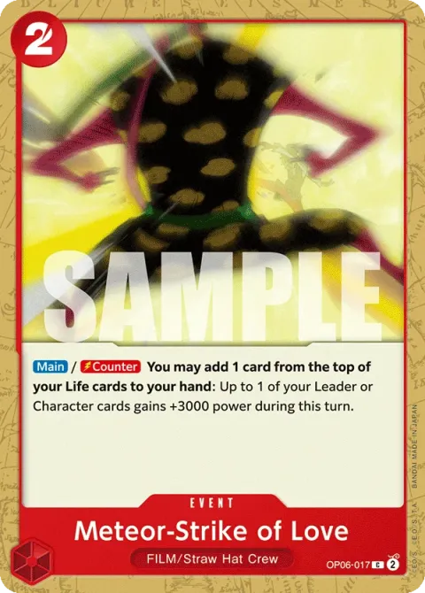 Carte One Piece Meteor-Strike of Love OP06-017, extension Wings of the Captain (sortie anglaise)