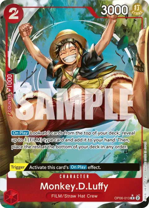 Carte One Piece Monkey.D.Luffy OP06-013 · parallèle, extension Wings of the Captain (sortie anglaise)