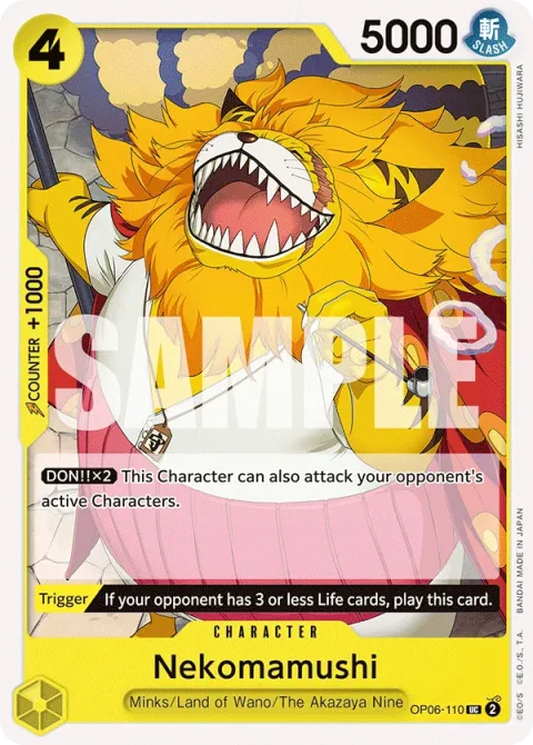 Carte One Piece Nekomamushi OP06-110, extension Wings of the Captain (sortie anglaise)