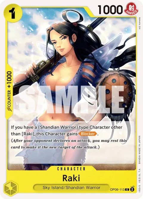 Carte One Piece Raki OP06-113, extension Wings of the Captain (sortie anglaise)