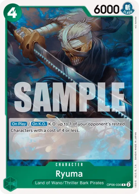 Carte One Piece Ryuma OP06-036, extension Wings of the Captain (sortie anglaise)