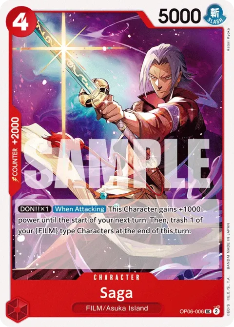 Carte One Piece Saga OP06-006, extension Wings of the Captain (sortie anglaise)