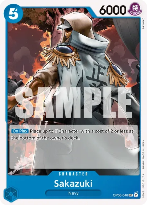 Carte One Piece Sakazuki OP06-046, extension Wings of the Captain (sortie anglaise)