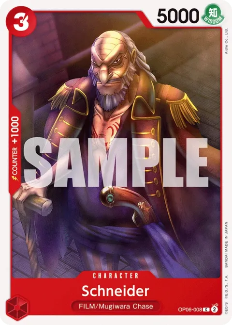 Carte One Piece Schneider OP06-008, extension Wings of the Captain (sortie anglaise)