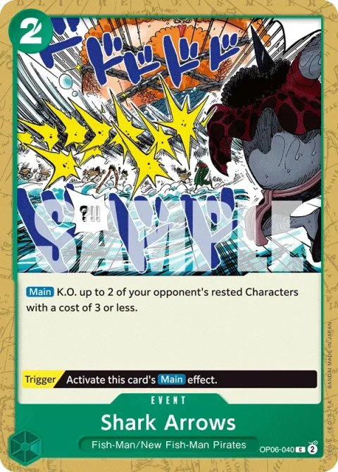 Carte One Piece Shark Arrows OP06-040, extension Wings of the Captain (sortie anglaise)