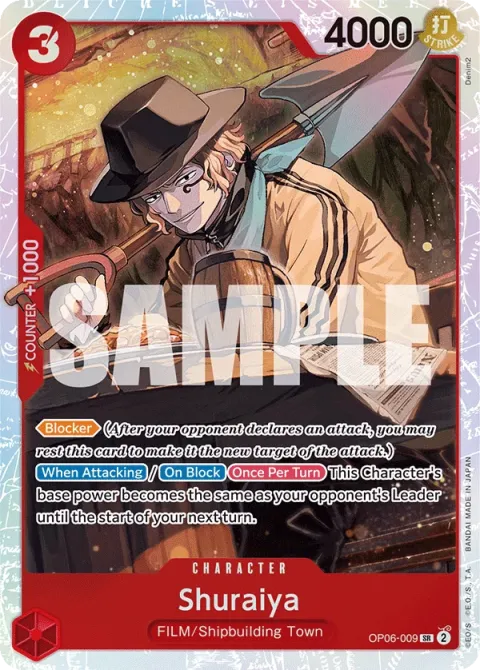 Carte One Piece Shuraiya OP06-009, extension Wings of the Captain (sortie anglaise)