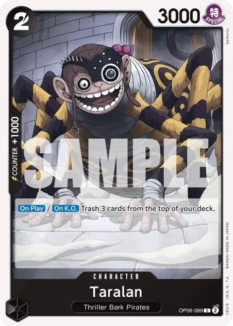 Carte One Piece Taralan OP06-089, extension Wings of the Captain (sortie anglaise)