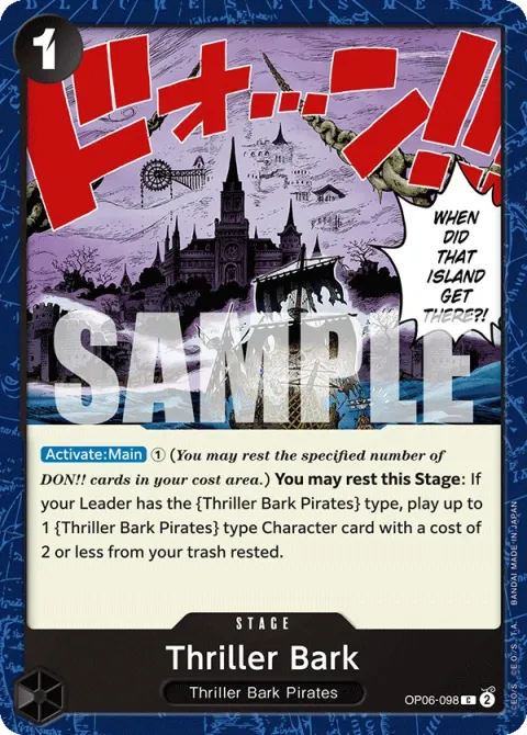 Carte One Piece Thriller Bark OP06-098, extension Wings of the Captain (sortie anglaise)
