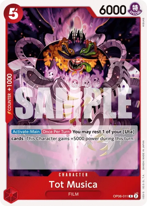Carte One Piece Tot Musica OP06-011, extension Wings of the Captain (sortie anglaise)