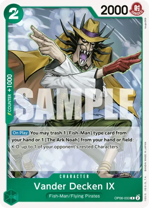 Carte One Piece Vander Decken IX OP06-033, extension Wings of the Captain (sortie anglaise)
