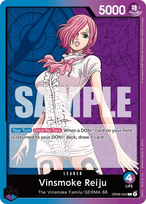 Carte One Piece Vinsmoke Reiju OP06-042, extension Wings of the Captain (sortie anglaise)