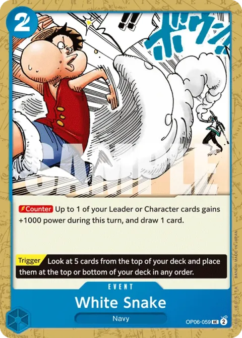 Carte One Piece White Snake OP06-059, extension Wings of the Captain (sortie anglaise)