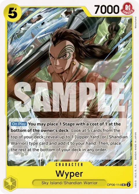 Carte One Piece Wyper OP06-114, extension Wings of the Captain (sortie anglaise)
