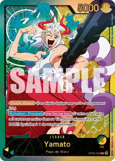 Carte One Piece Yamato OP06-022 · parallèle, extension Wings of the Captain (sortie anglaise)