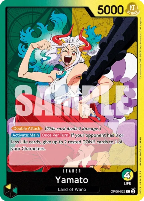 Carte One Piece Yamato OP06-022, extension Wings of the Captain (sortie anglaise)