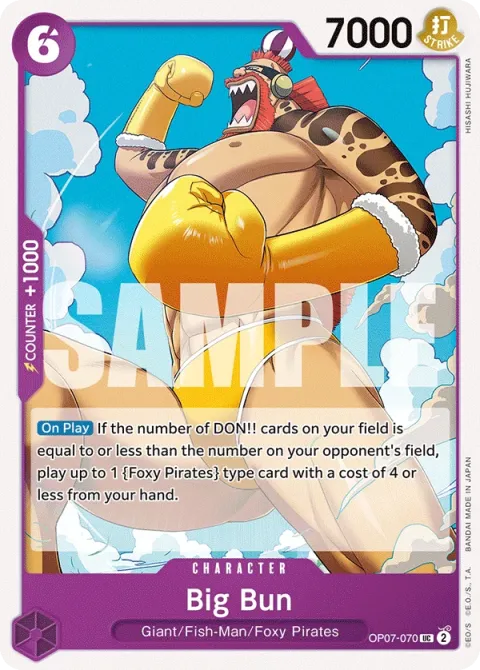 Carte One Piece Big Bun OP07-070, extension 500 Years in the Future (sortie anglaise)