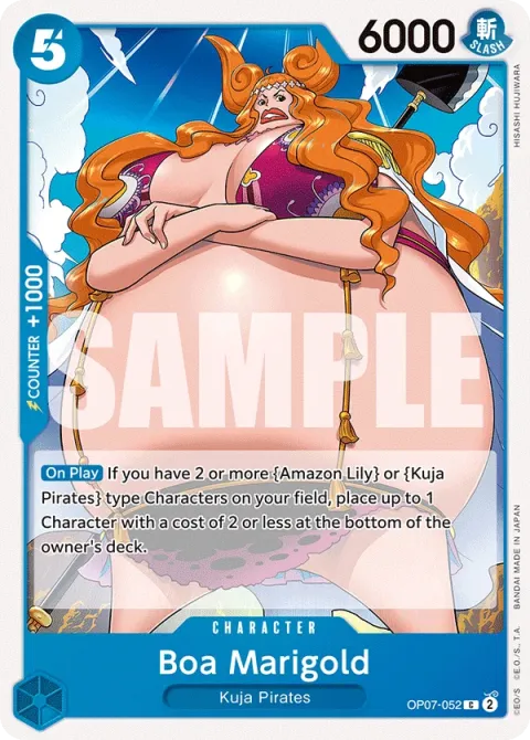 Carte One Piece Boa Marigold OP07-052, extension 500 Years in the Future (sortie anglaise)