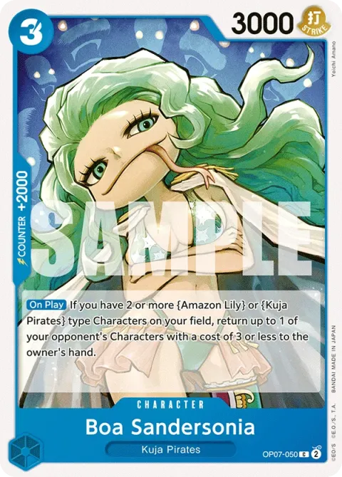 Carte One Piece Boa Sandersonia OP07-050, extension 500 Years in the Future (sortie anglaise)