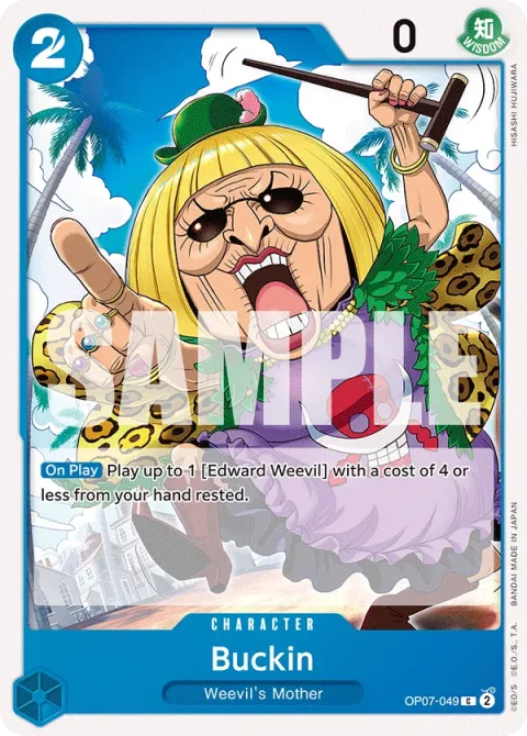Carte One Piece Buckin OP07-049, extension 500 Years in the Future (sortie anglaise)