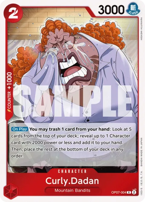Carte One Piece Curly.Dadan OP07-004, extension 500 Years in the Future (sortie anglaise)