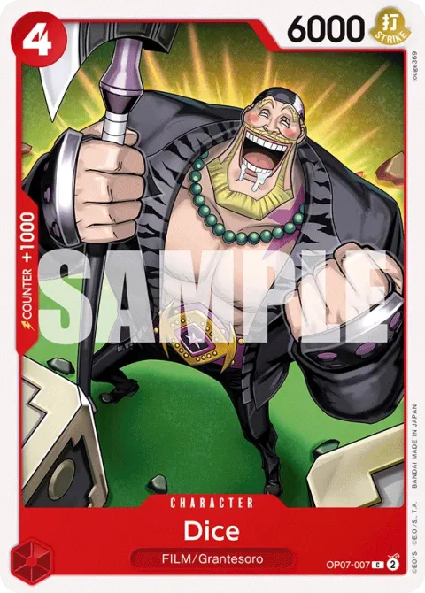 Carte One Piece Dice OP07-007, extension 500 Years in the Future (sortie anglaise)