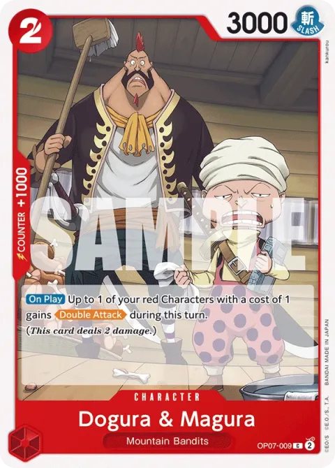 Carte One Piece Dogura & Magura OP07-009, extension 500 Years in the Future (sortie anglaise)