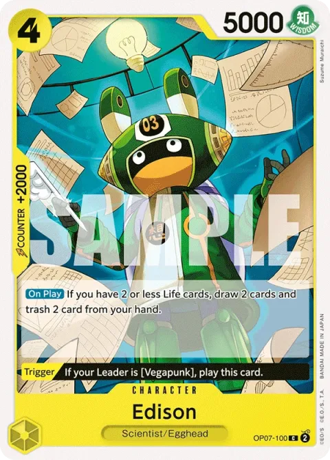 Carte One Piece Edison OP07-100, extension 500 Years in the Future (sortie anglaise)