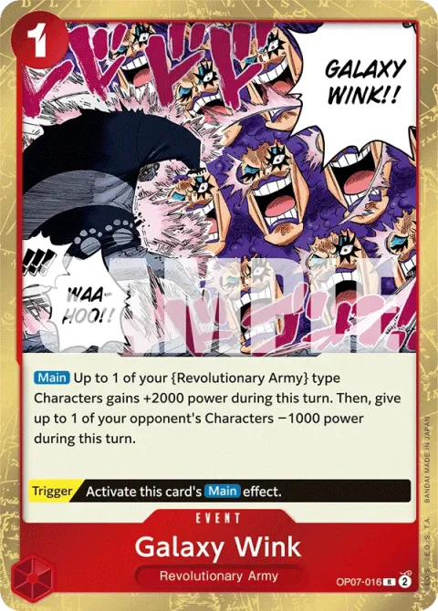 Carte One Piece Galaxy Wink OP07-016, extension 500 Years in the Future (sortie anglaise)
