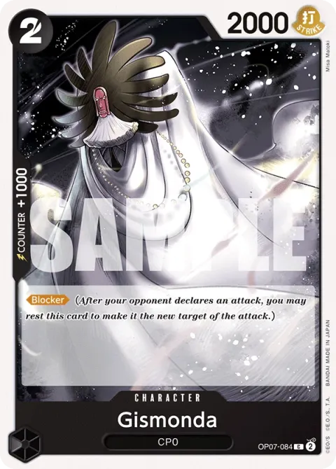 Carte One Piece Gismonda OP07-084, extension 500 Years in the Future (sortie anglaise)